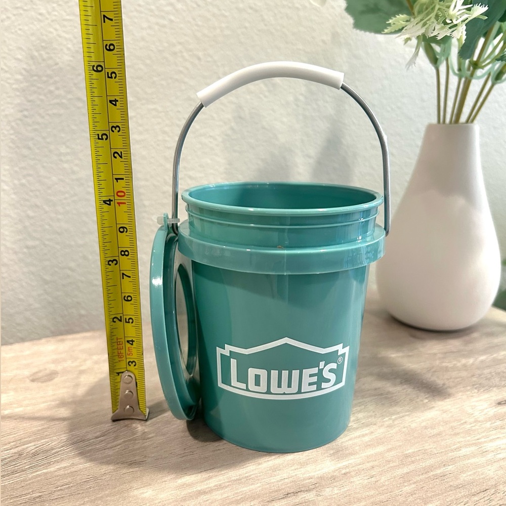 Lowe’s Mini Teal Bucket - Picture 9 of 9